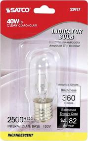 img 1 attached to 💡 40W T8 130V Intermediate Base Light Bulb, Microwave Clear - Satco S3917 (1/Card)