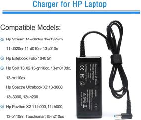 img 1 attached to 🔌 New Laptop AC Adapter Charger for HP Pavilion 11 13 15 and EliteBook Folio 1040 g1; HP Stream 13 11 14 - 740015-003 741727-001 A045R07DH HSTNN-DA35 HSTNN-LA35 HSTNN-CA40 HSTNN-DA40 HSTNN-LA40 ADP-45WD B