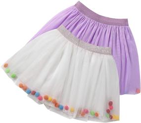 img 1 attached to DaniChins Girls Layered Princess Purple Girls' Clothing and Skirts & Skorts