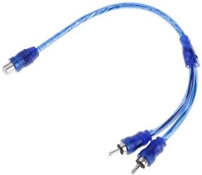 img 3 attached to 2 Pack RCA Speaker Splitter Cable Adapter – OUHL RCA Audio Connector, 1 Female to 2 Male, Shielded, Clear Blue