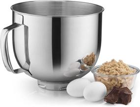 img 2 attached to Чаша для смешивания из нержавеющей стали Cuisinart на 5,5 кварт: идеальный кухонный аксессуар для эффективного смешивания