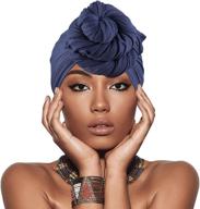 🧣 stylish and comfortable soft stretch turban hair scarf - perfect head wrap for natural hair logo