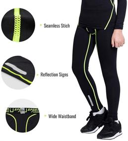 img 1 attached to TERODACO Compression Leggings Soccer Basketball