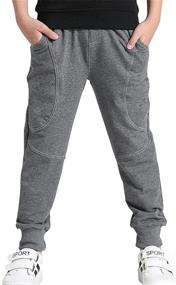 img 4 attached to 👖 Rysly Cotton Sweatpants: The Perfect Boys' Casual Tapered Clothing and Pants