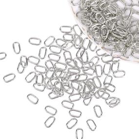 img 1 attached to 🔗 PandaHall 200pcs Iron Oval Open Jump Rings: Ideal Findings for Bracelets & Necklaces, 11x6mm