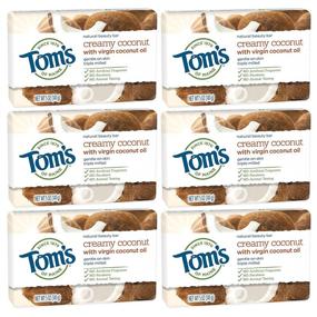 img 4 attached to 🥥 Tom's of Maine Creamy Coconut Natural Beauty Bar Soap - 6 Pack (5 oz) with Virgin Coconut Oil