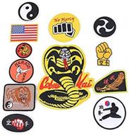 🥋 top-quality karate gi uniform patches set of 12 for children: enhance your kid's martial arts gear! logo