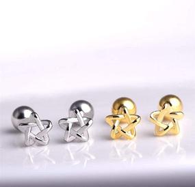 img 1 attached to Cartilage Earrings Sterling Piercing Hypoallergenic Girls' Jewelry