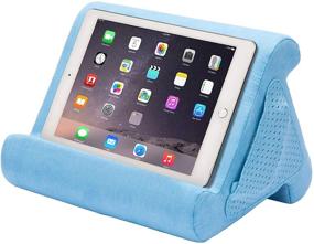 img 4 attached to 📱 Flippy iPad Tablet Stand Multi-Angle Lap Pillow - Compact Holder for Home, Work & Travel. Three Viewing Angles for iPads, Tablets & Books. (Blue Skies, Single)