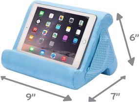 img 2 attached to 📱 Flippy iPad Tablet Stand Multi-Angle Lap Pillow - Compact Holder for Home, Work & Travel. Three Viewing Angles for iPads, Tablets & Books. (Blue Skies, Single)