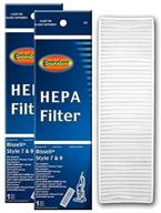 envirocare premium hepa filtration vacuum cleaner post motor filter for bissell style 7, 9, 16 upright vacuums - pack of 2 filters логотип