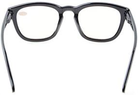 img 1 attached to 🕶️ Men's Tinted Light Filter Reading Glasses - Vintage Square Computer Eyeglass