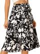 allegra womens elastic belted floral women's clothing in skirts logo
