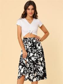 img 3 attached to Allegra Womens Elastic Belted Floral Women's Clothing in Skirts
