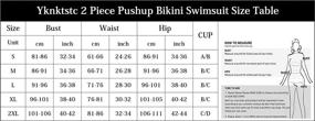 img 1 attached to 👙 Yknktstc Women's Bandeau Bikini Swimsuits - Push Up Two Piece Bathing Suits