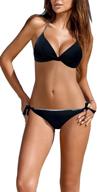 👙 yknktstc women's bandeau bikini swimsuits - push up two piece bathing suits logo