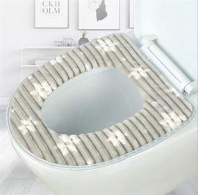 img 3 attached to 🚽 Avid Life Enthusiast: Gray Portable Washable 2 Piece Toilet Seat