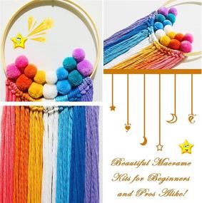 img 2 attached to Pom Poms Macrame Wall Hanging Beginners Cords Trendy