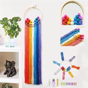 img 3 attached to Pom Poms Macrame Wall Hanging Beginners Cords Trendy