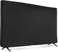 📺 kwmobile 40-inch tv dust cover - fabric flat screen tv protector - black logo