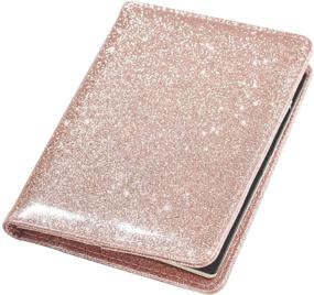 img 1 attached to 👜 Leather Glitter Passport Holder with RFID Blocking