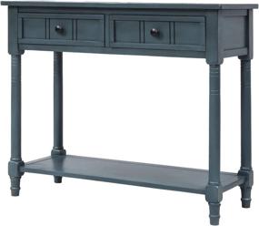 img 3 attached to GAOPAN Wood Console Table Drawers Furniture and Dining Room Furniture
