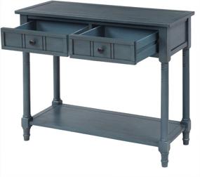 img 1 attached to GAOPAN Wood Console Table Drawers Furniture and Dining Room Furniture