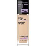 💄 maybelline fit me dewy + smooth foundation, classic ivory (120), 1 fl. oz - 1 count (packaging may vary) logo