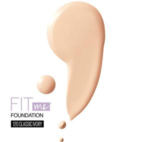 img 2 attached to 💄 Maybelline Fit Me Dewy + Smooth Foundation, Classic Ivory (120), 1 Fl. Oz - 1 Count (Packaging May Vary)