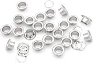 🔩 craftmemore 3/16" (5mm) hole size 100 sets silver metal grommets eyelets with washers for bead cores, clothes, leather, canvas - silver logo