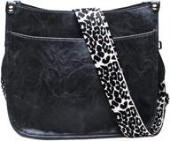 leopard print guitar strap crossbody shoulder bucket purse for women logo