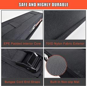 img 2 attached to 🚗 MeeFar Universal Car Soft Roof Rack Pads: Securely Transport Kayak, Surfboard, SUP, Canoe - Includes 2 Heavy Duty Tie Down Straps and Storage Bag