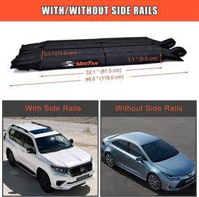 img 3 attached to 🚗 MeeFar Universal Car Soft Roof Rack Pads: Securely Transport Kayak, Surfboard, SUP, Canoe - Includes 2 Heavy Duty Tie Down Straps and Storage Bag