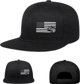 img 4 attached to Men's Black Adjustable Negi Snapback Hat with Flat 🧢 Bill - Mountain Tree Trucker, Dad Baseball Cap - Fitted Design