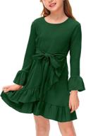 besserbay sleeve waist ruffle green girls' clothing logo