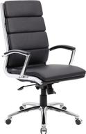 🪑 caressoftplus executive chair by boss office products - traditional design with metal chrome finish логотип