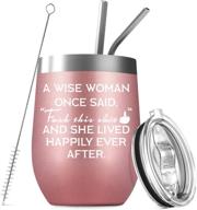 women's funny gifts - unique gift ideas for mom, wife, sister, daughter - best friend, bff gifts - friendship, divorce, retirement, birthday presents for women, teachers, coworkers - 12oz wine tumbler логотип