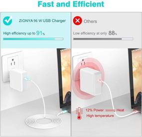 img 2 attached to High Power 96W USB-C Charger for MacBook Pro and Air | Type-C AC Adapter for Mac Book 16, 15, 13 inch | New Air 13 inch 2020/2019/2018