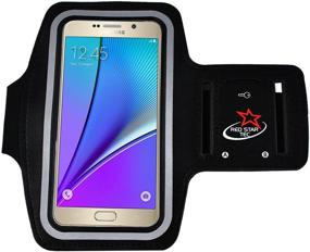 img 2 attached to 🏃 Enhanced Compatibility Running Armband for Samsung Galaxy Note 5 & Note 4 with Extender Armband Strap by Red Star Tec