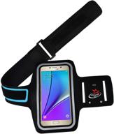 🏃 enhanced compatibility running armband for samsung galaxy note 5 & note 4 with extender armband strap by red star tec logo