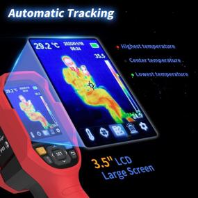 img 3 attached to Beaspire IR Infrared Thermal Imager Camera: Rechargeable Handheld with Automatic Tracking & 3.5” LCD Display – 35200 Pixels Temperature Imaging