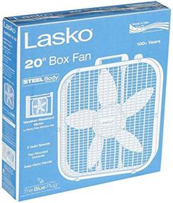 img 1 attached to Lasko Air Circulating 20 INCH Box 💨 Fan, White (2-Pack): Efficient Cooling Power for Your Home