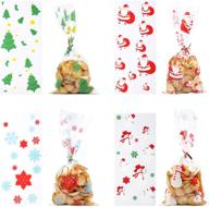 🎁 200-pack christmas cellophane bags - goodie bags for kids, ideal for christmas cookies and gift giving logo
