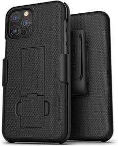 img 3 attached to 📱 DuraClip Series iPhone 12 Pro Belt Clip Case - Sleek Black Slim-Fit Cover with Holster