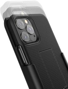 img 1 attached to 📱 DuraClip Series iPhone 12 Pro Belt Clip Case - Sleek Black Slim-Fit Cover with Holster