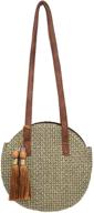 qtkj handwoven leather shoulder decorate women's handbags & wallets logo