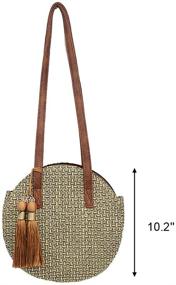 img 3 attached to QTKJ Handwoven Leather Shoulder Decorate Women's Handbags & Wallets