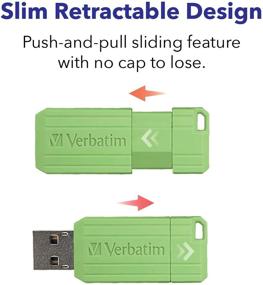 img 1 attached to 🔑 Verbatim Pinstripe USB Flash Drive 2.0, 16GB, Multi (Pack of 5): Reliable Data Storage Solution