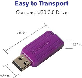 img 2 attached to 🔑 Verbatim Pinstripe USB Flash Drive 2.0, 16GB, Multi (Pack of 5): Reliable Data Storage Solution