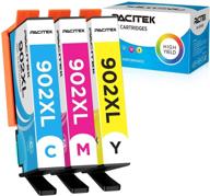 pacitek 902xl ink cartridges combo pack for hp 902 902xl combo pack (latest chip) for hp officejet pro 6978 6962 6968 6975 6960 6970 6950 6954 6979 6951 printer (c/m/y logo